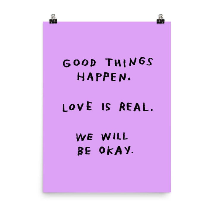 Good Things Happen Print – 18x24 Purple by ADAMJK®