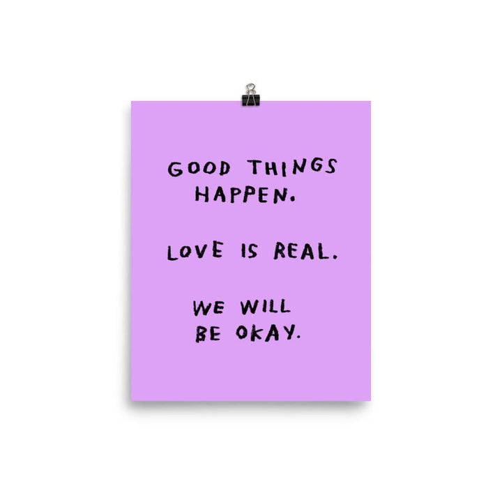 Good Things Happen Print – 8x10 Purple by ADAMJK®